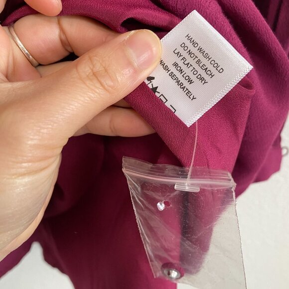 🦋 NEW LOVERS + FRIENDS Raspberry Windy Beach Mini Dress XS - Picture 6 of 7